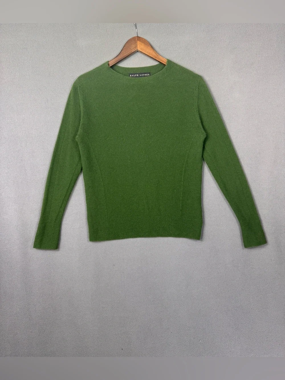 90’s Ralph Lauren Relaxed Fit Green Crewneck Cashmere Sweater, Black Label RL, S